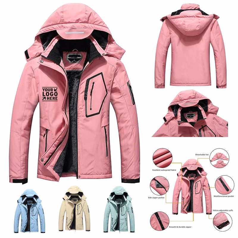 Women's Warm Winter Ski Jacket Snow Coat Waterproof Hooded Raincoat