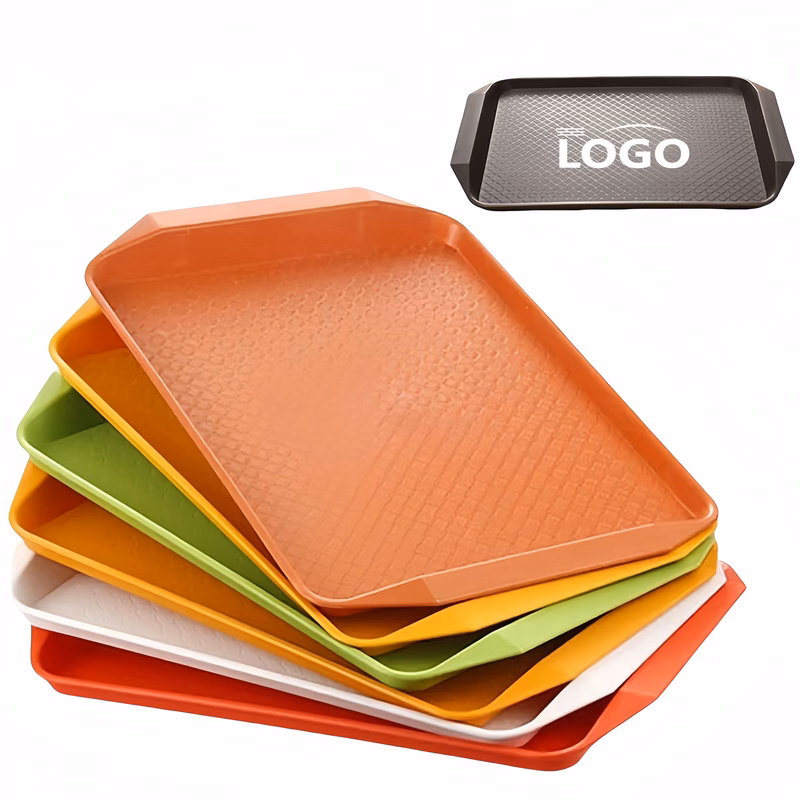 17" Durable Rectangular Plastic Serving Tray