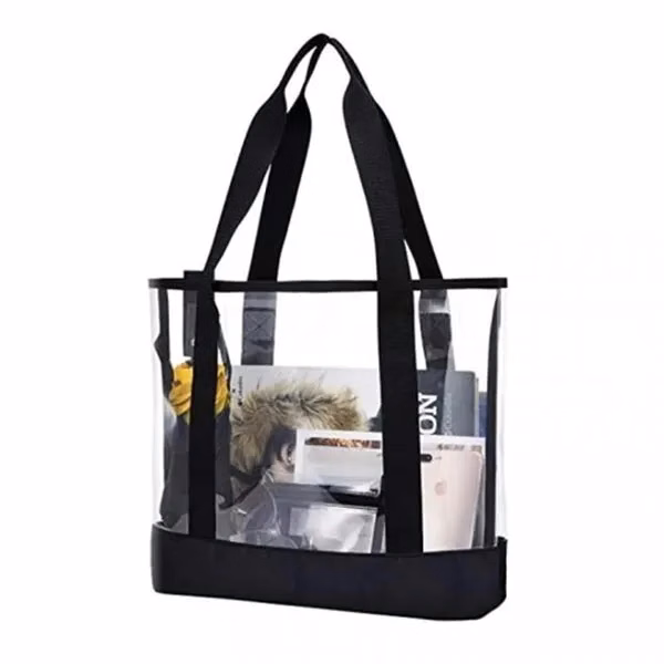 Transparent Custom Clear Tote Bag for Stylish Organization