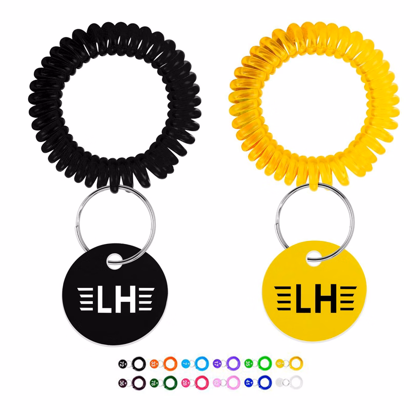 Session ID Plates Number Tag Hanger Slip with Key Split Ring