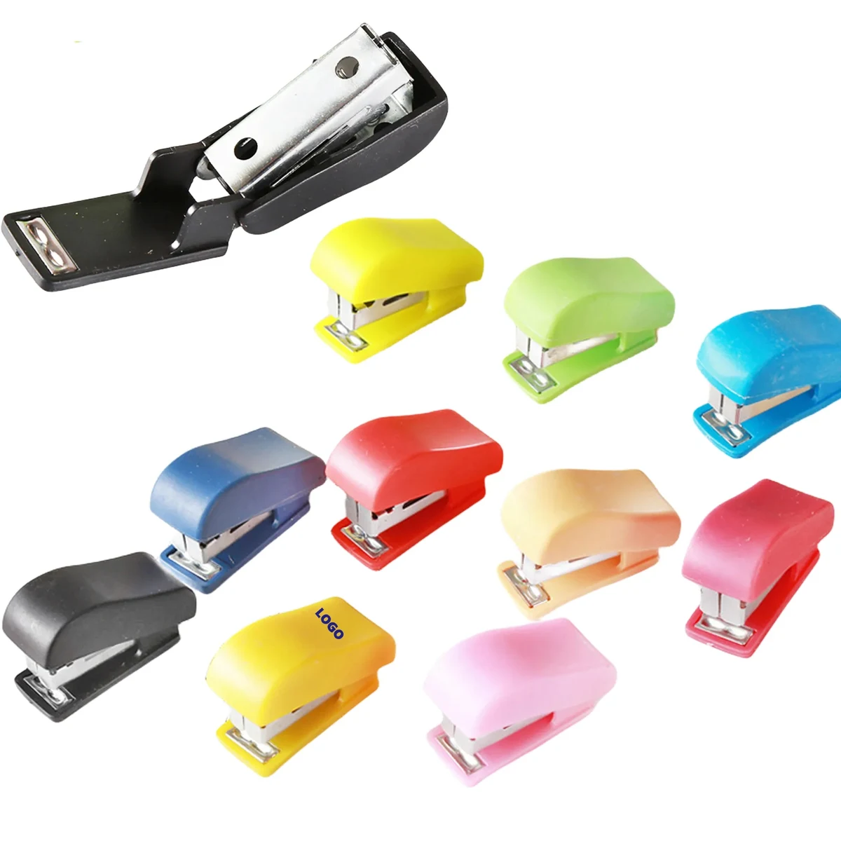 MOQ 50PCS Bright Color Pocket Stapler Mini Desktop 1