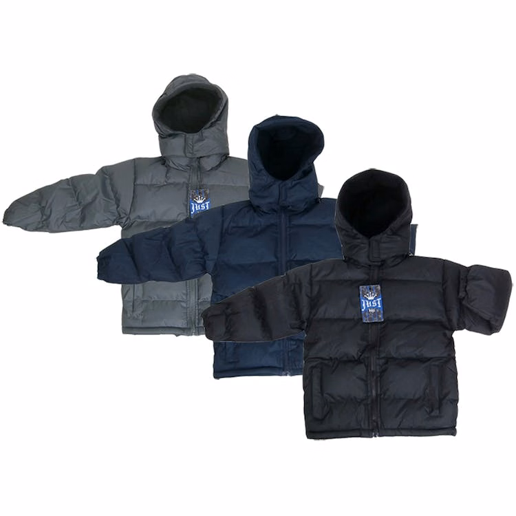 Infant Hooded Winter Jackets - Sizes 6M-24M Navy Gray Black
