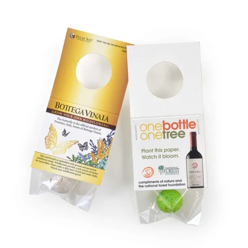 Square Cardstock Bottle Necker with 1 bomb in cello 1