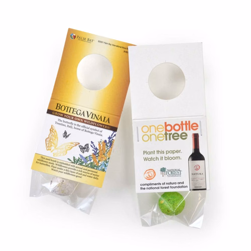 Square Cardstock Bottle Necker with 1 bomb in cello