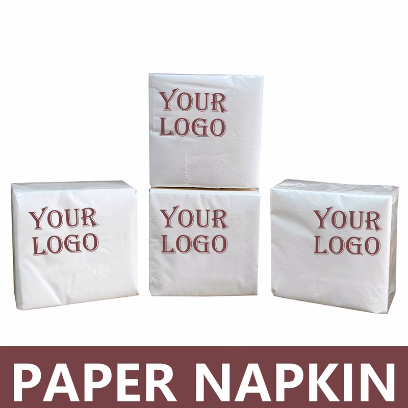 Custom logo shrink-wrapped napkins