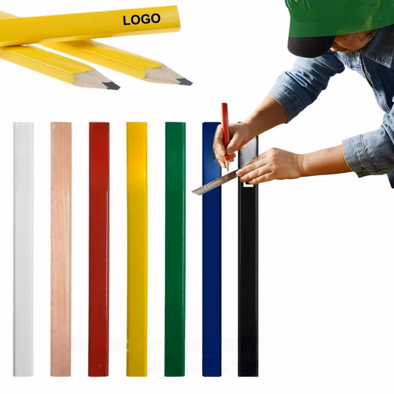 Custom Octagon Flat Carpenter Pencil