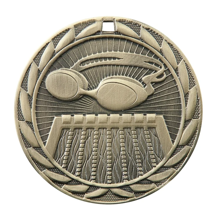 Swimming Fe Iron Medal 2" 1