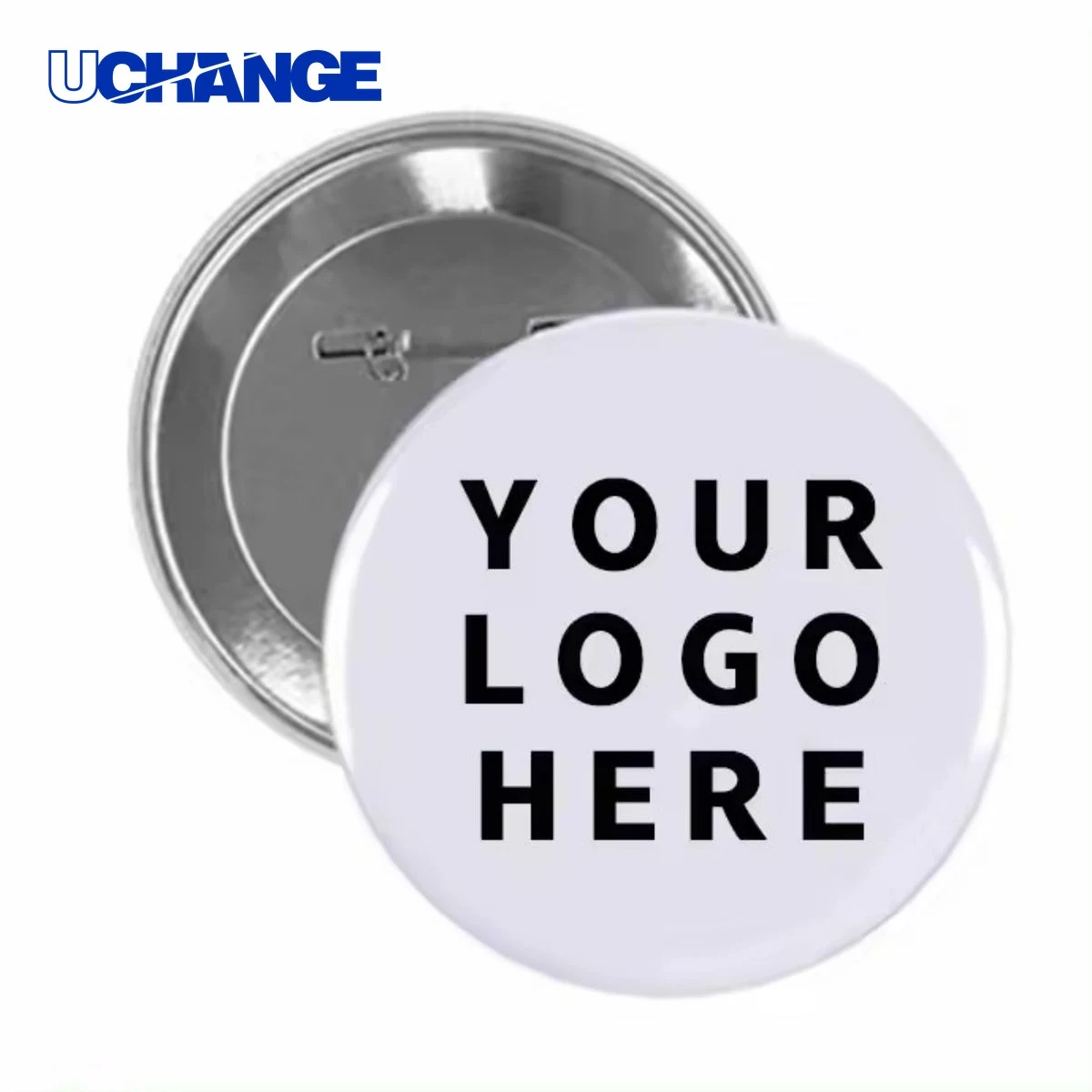 Tinplate Round Button Badge with Safety Pin 1