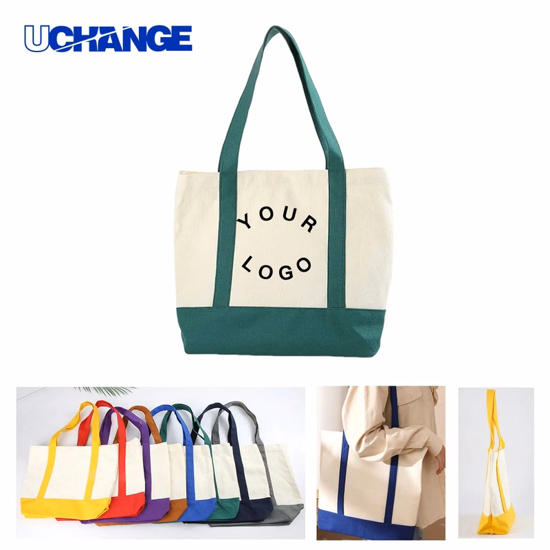 Canvas Tote Bag Carrier with Front Pocket