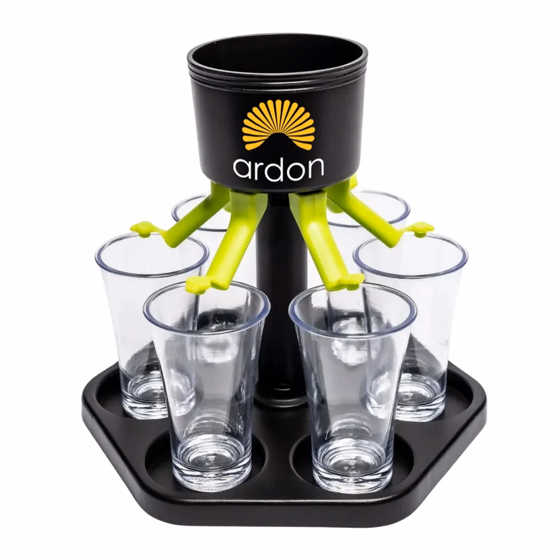 6 Glass Shot Dispenser with Tray