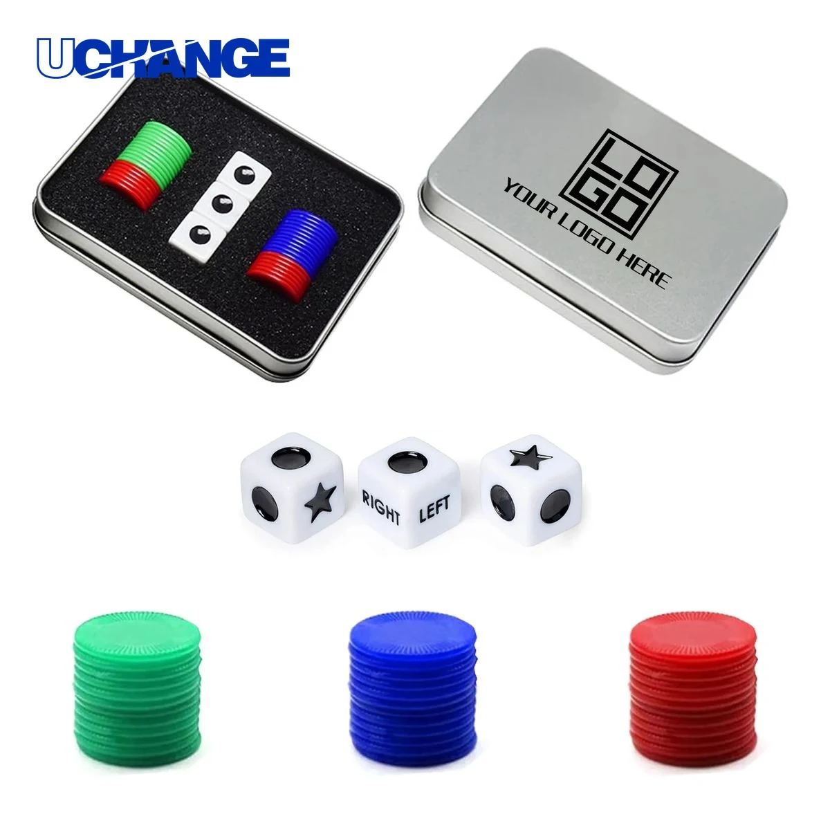 Right Left Center Dice Game Set for Parties 1