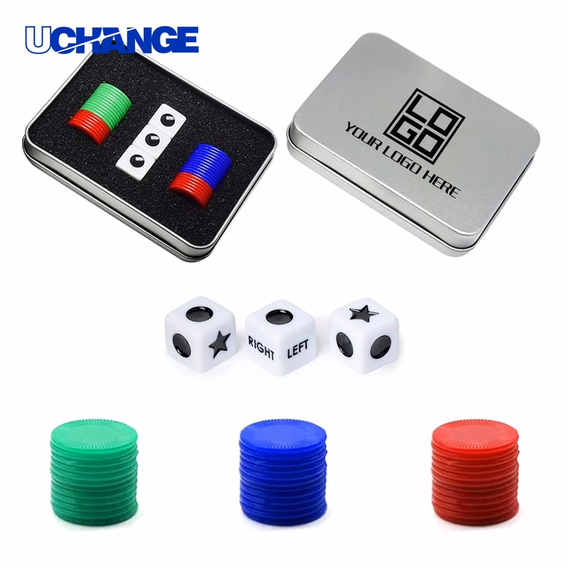 Right Left Center Dice Game Set for Parties