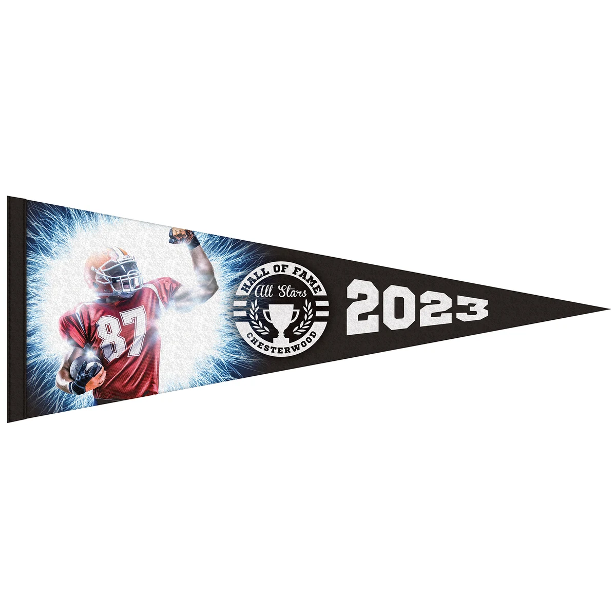 9" x 24" Custom Printed Soft Felt Pennant 1