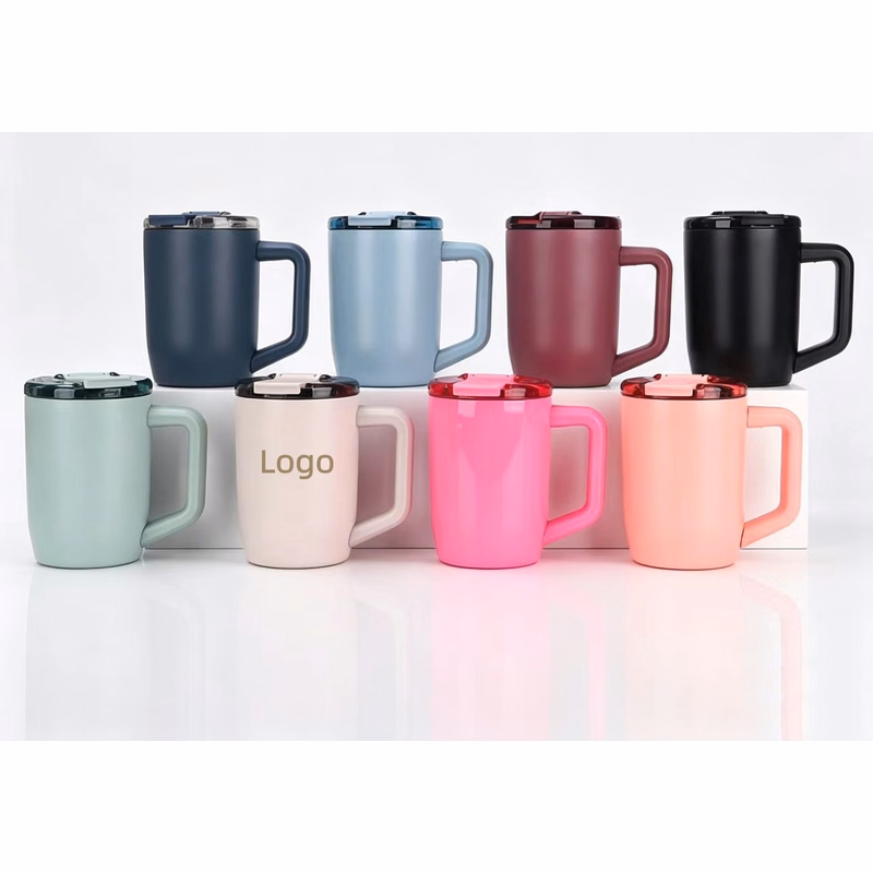 15oz Stainless Steel Insulated Coffee Mug With Handle And Lid