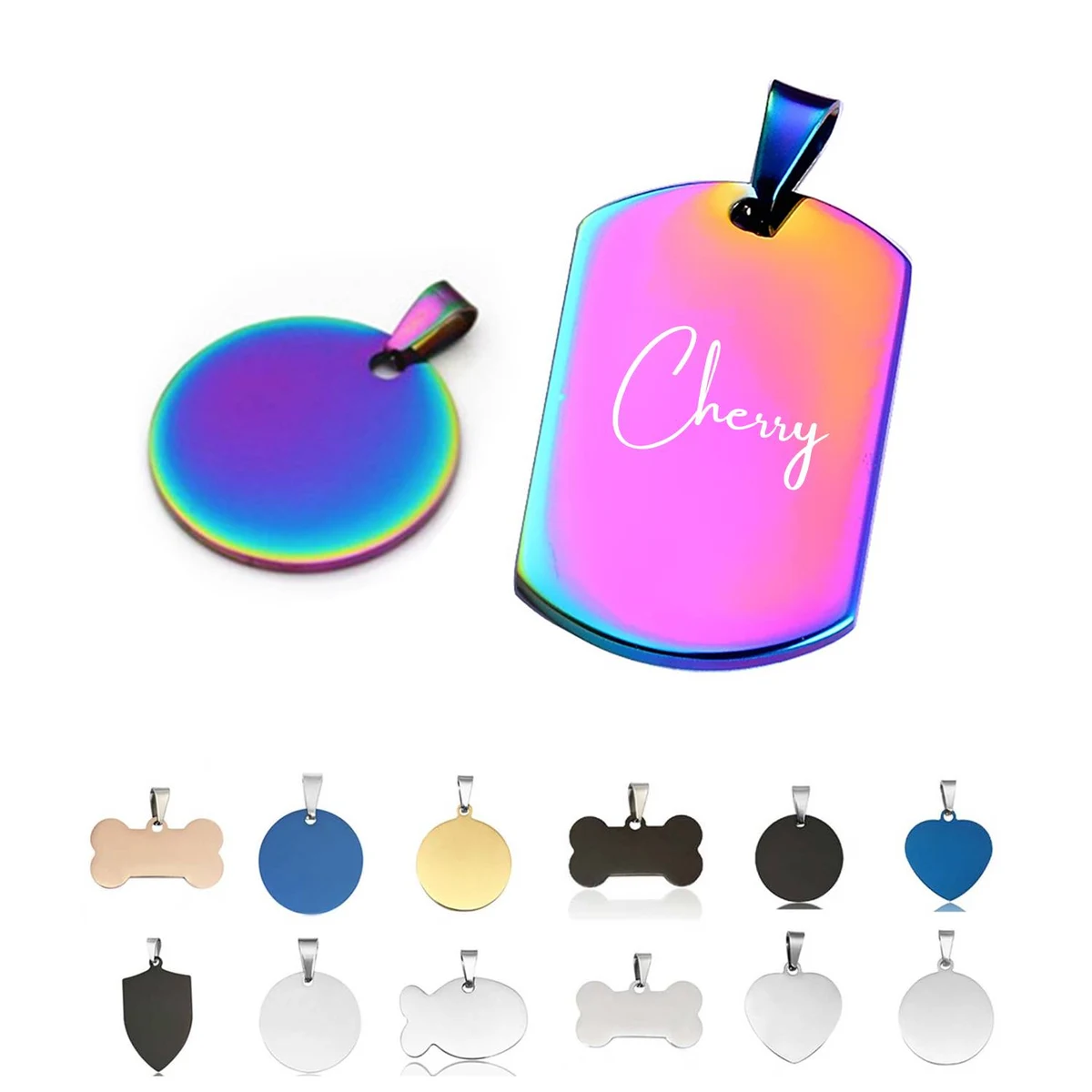 Titanium Steel Pet Pendant Tag 1