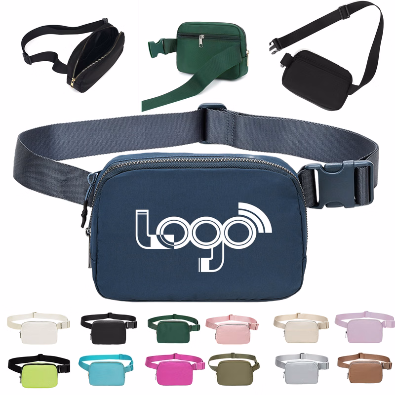 MOQ 50 Waterproof Nylon Crossbody Waist Bag for Outdoors