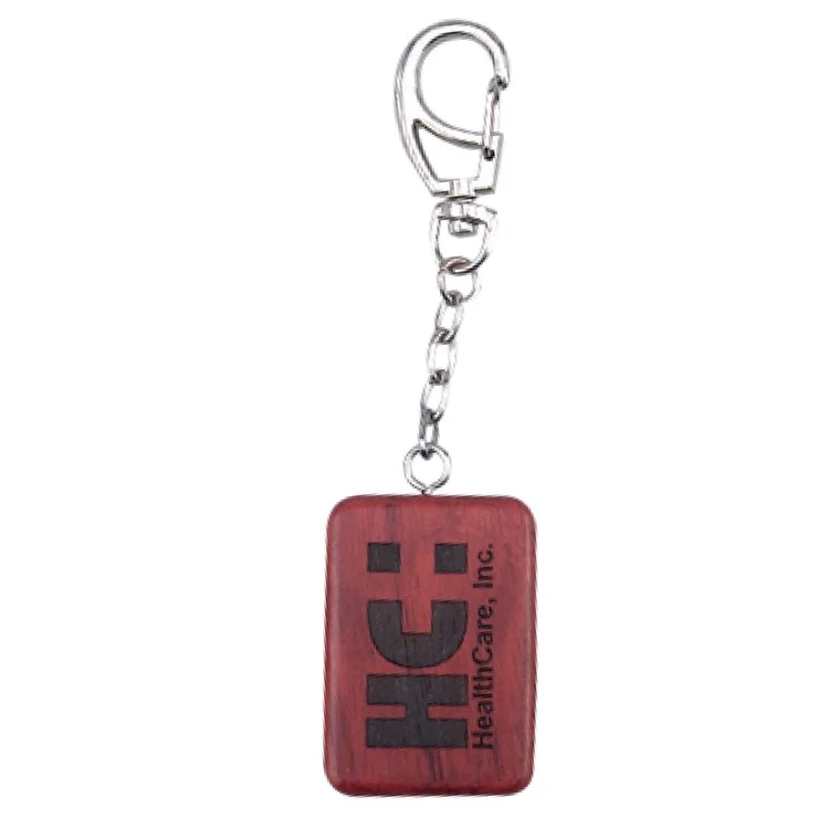 Rectangle Wood Key Tag 1