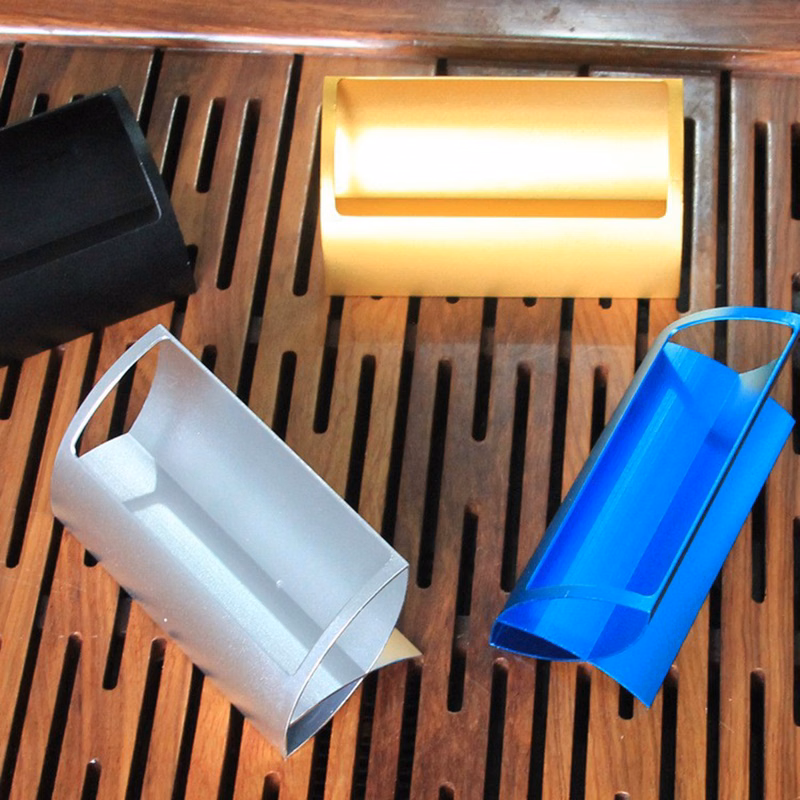 Modern Aluminum Business Card Holder for Desk