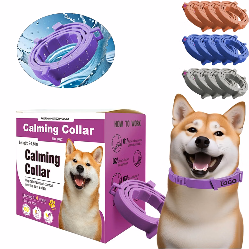 Adjustable Rubber Dog Calming Collar For Anxiety Relief