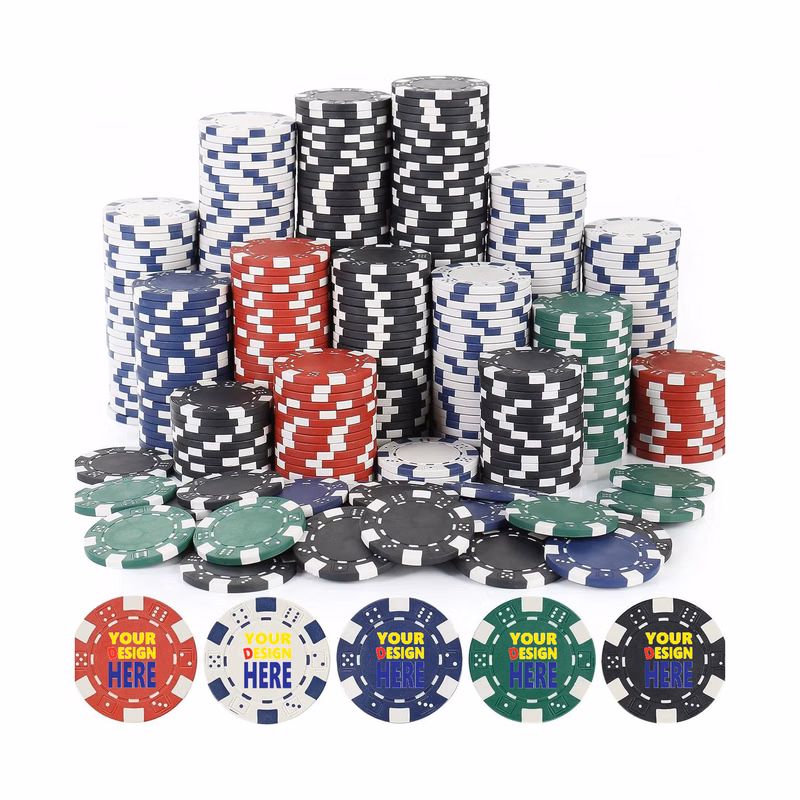 Texas Poker Chips Moq100, 0.03Lbs Customizable, High Quality