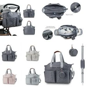 Multifunction Baby Tote Diaper Bag, custom tote bag with logo imprint 1