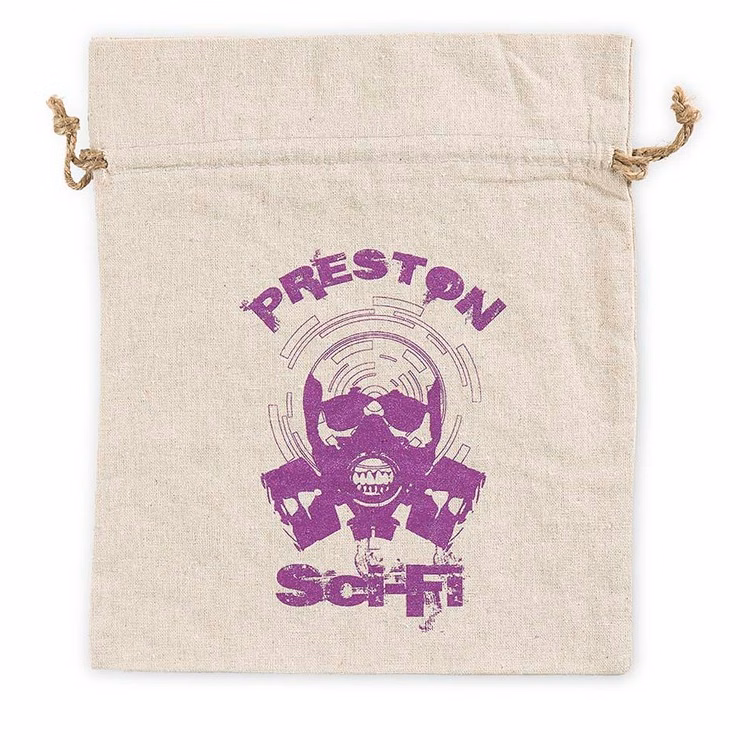 REBEL Rough 100% Natural Cotton Drawstring Bag w hemp drawstring 12x14" (LINEN TEXTURE)