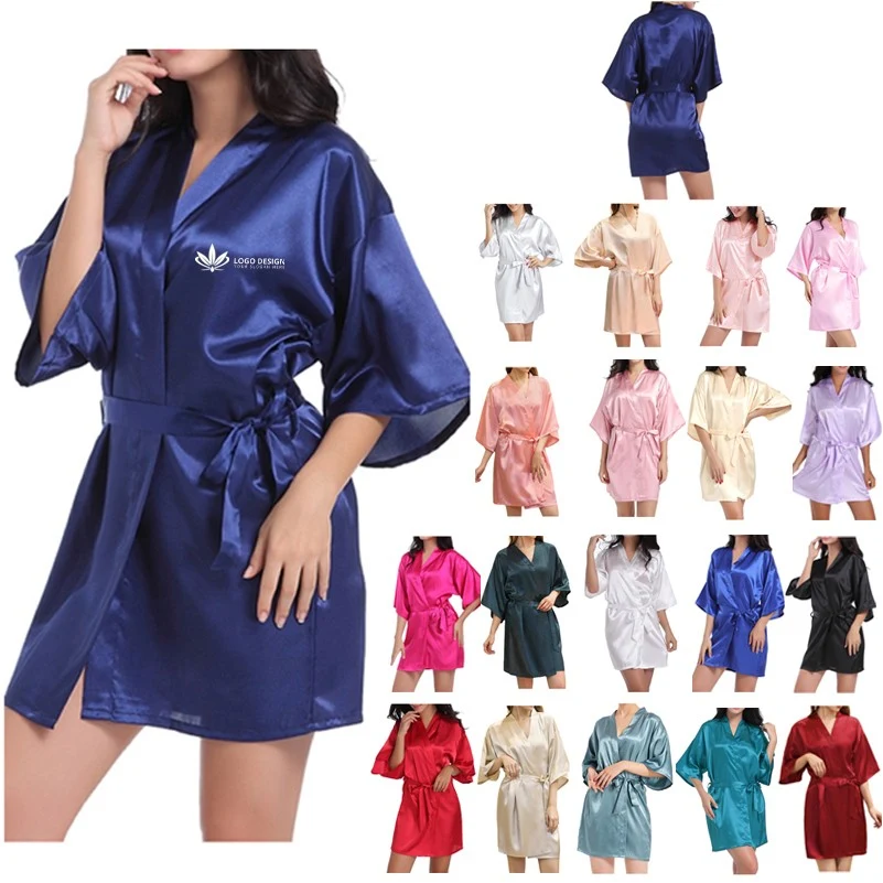 Lightweight Comfort Dual-Belt Versatile Silky Satin Robe 1