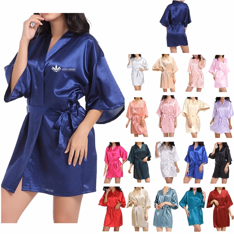 Lightweight Comfort Dual-Belt Versatile Silky Satin Robe