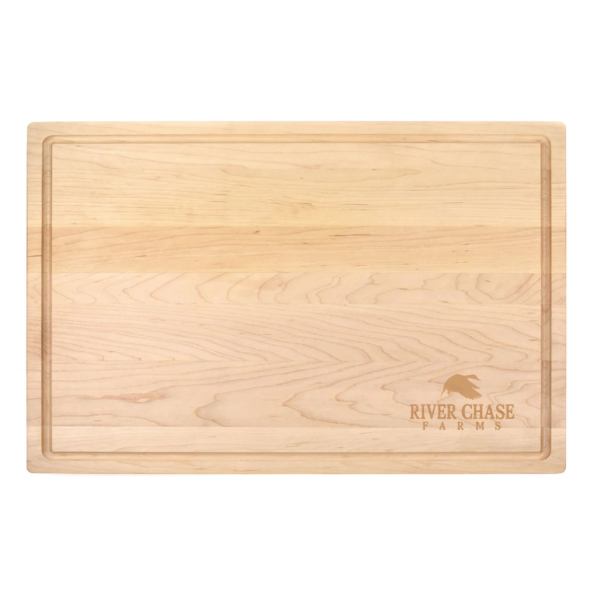 12" x 18" x 1 1/4" Maple Butcher Block with Juice Groove 1