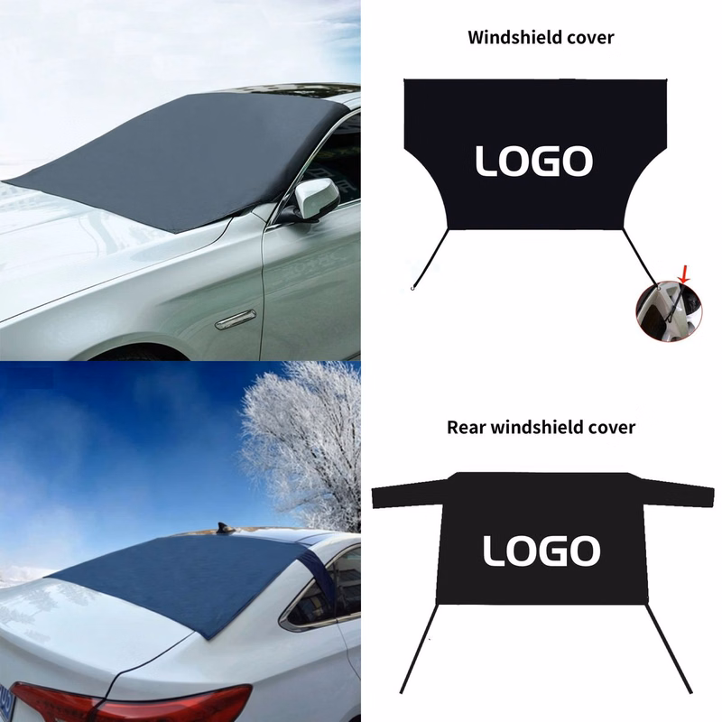 190D Silver Coated Car Windshield Snow Cover Non Magnetic