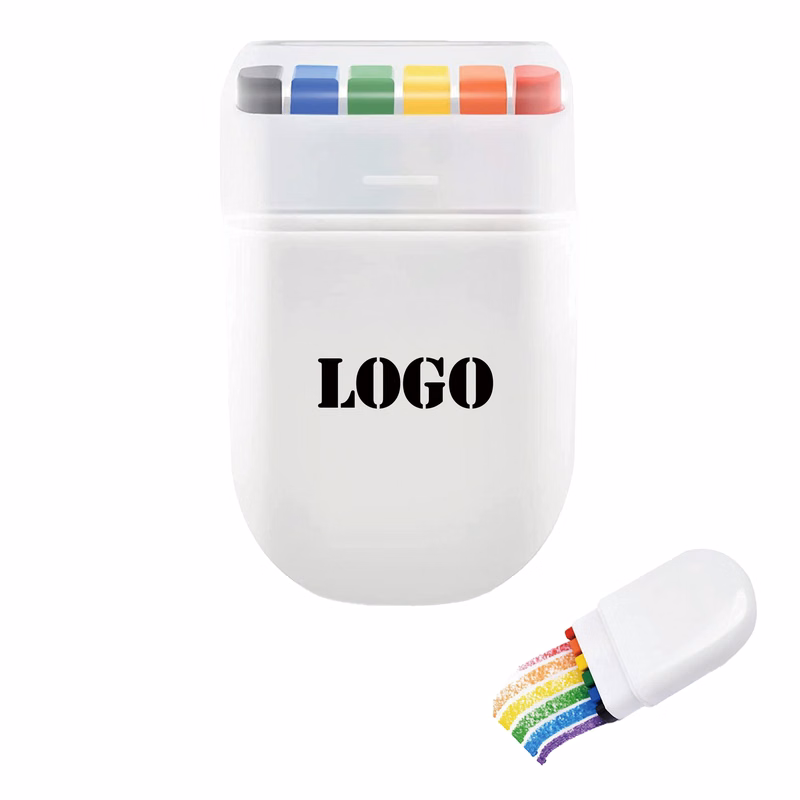 Rainbow Stripe Fan Brush Stick Flag Face Paint Crayon