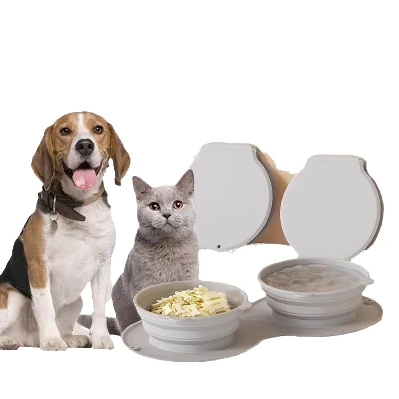 Food Grade Silicone Solid Foldable and Hanging Pet Bowl 1