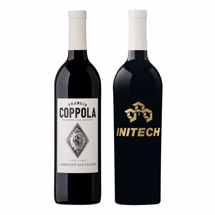 Etched Coppola Diamond Cabernet Red Wine Bottle