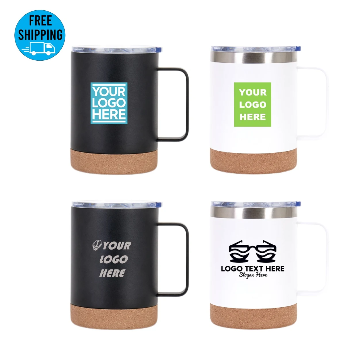 12 Oz Vacuum Mug with Cork Bottom 1