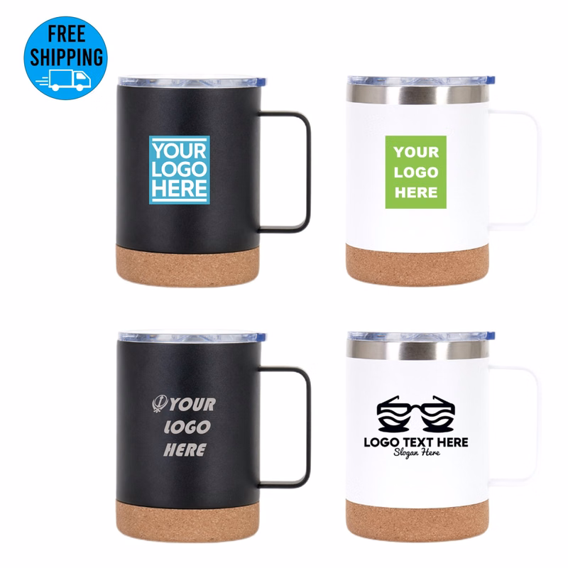 12 Oz Vacuum Mug with Cork Bottom