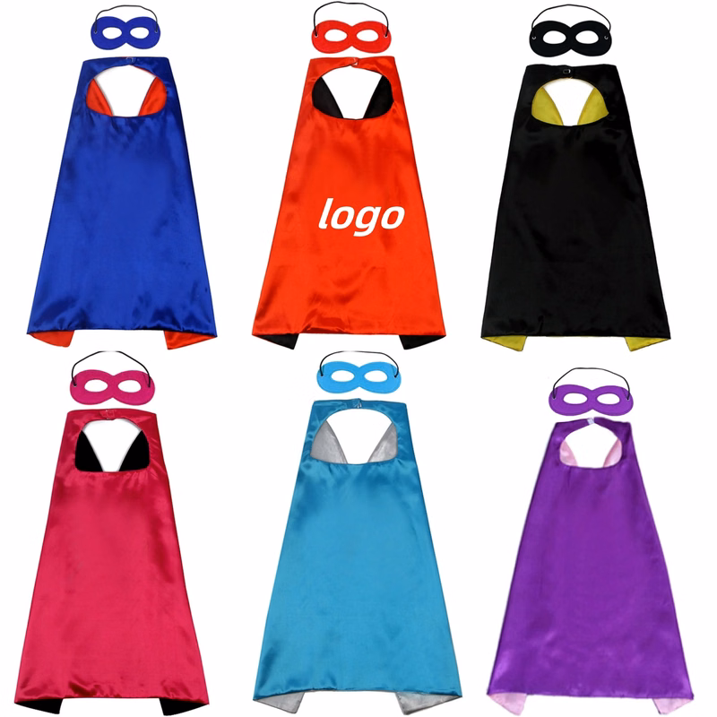 Double Satin Capes Set With Masks