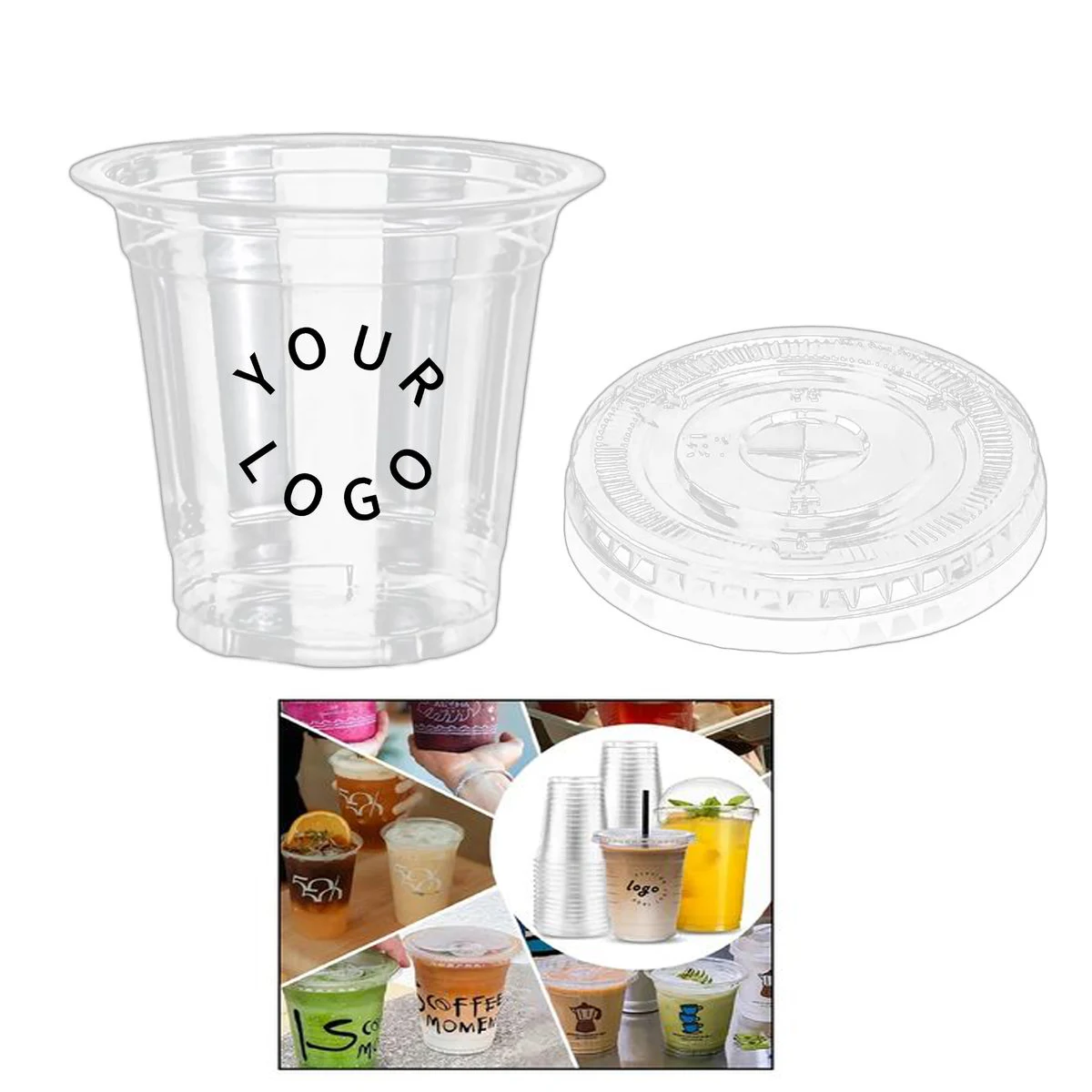 Clear Disposable Cup 12OZ PET Plastic 1