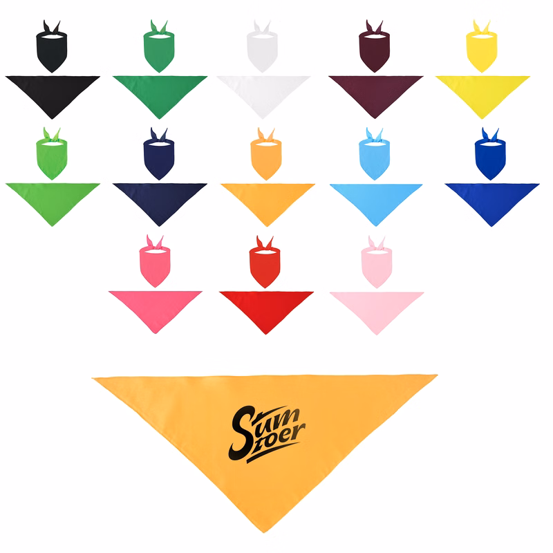 Plain Polyester Pet Bandana MOQ 20