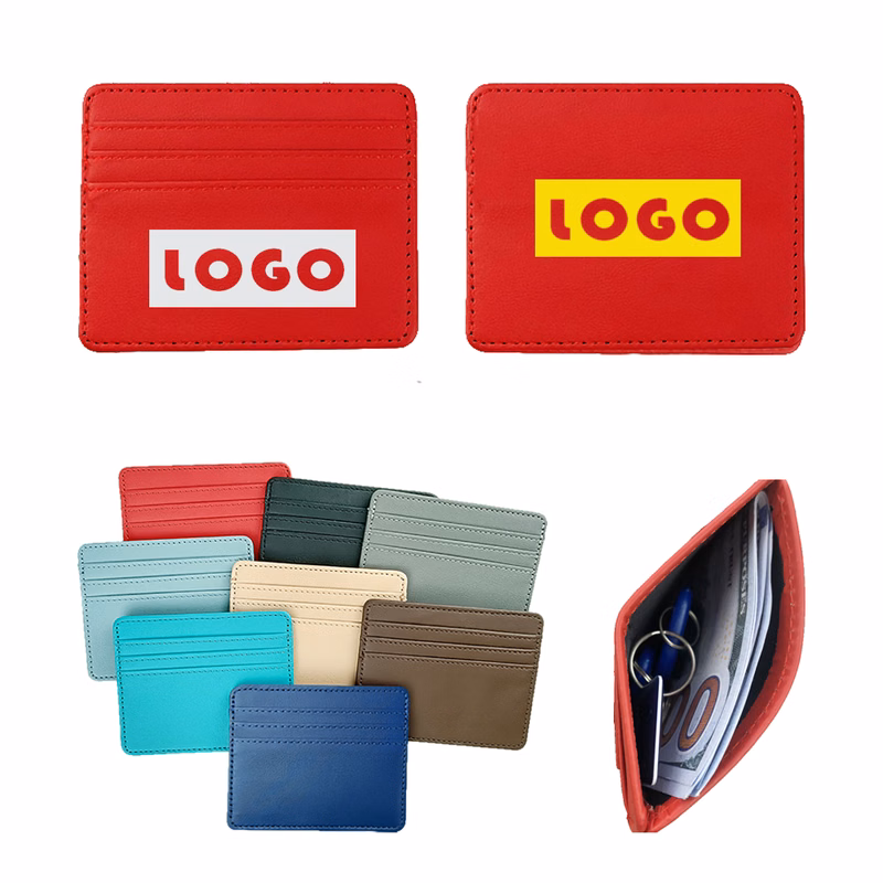 4 Slots Slim PU Card Pouch