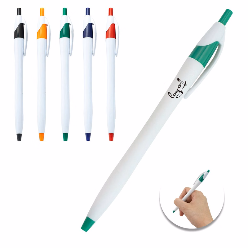 Retractable Ballpoint Pen with Colorful Grip