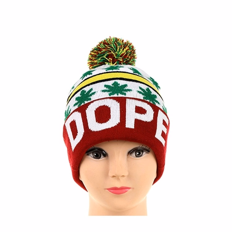 Rush Service Jacquard Logo Knit Beanie With Cuff
