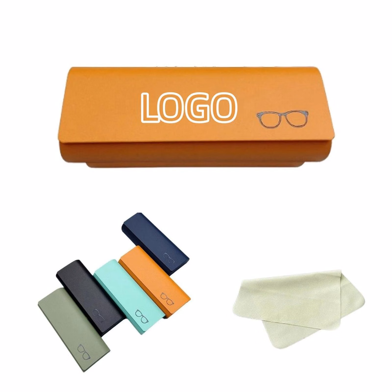 Portable Hard Shell Leather Glasses Case