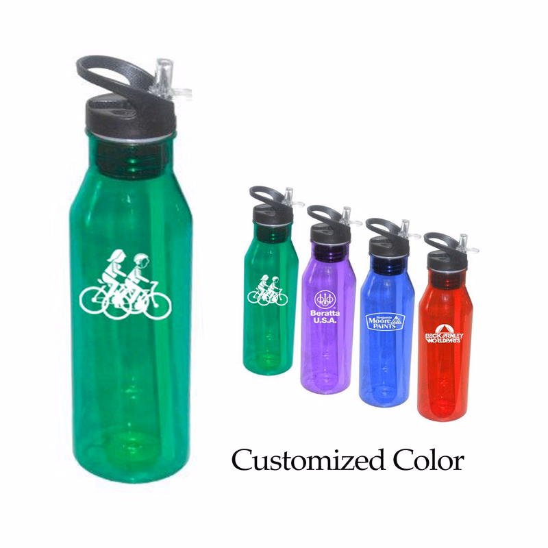 25 Oz. Sport Bottle w/Flip Up Spout & Straw