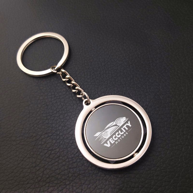 Twist Round Logo Keychain