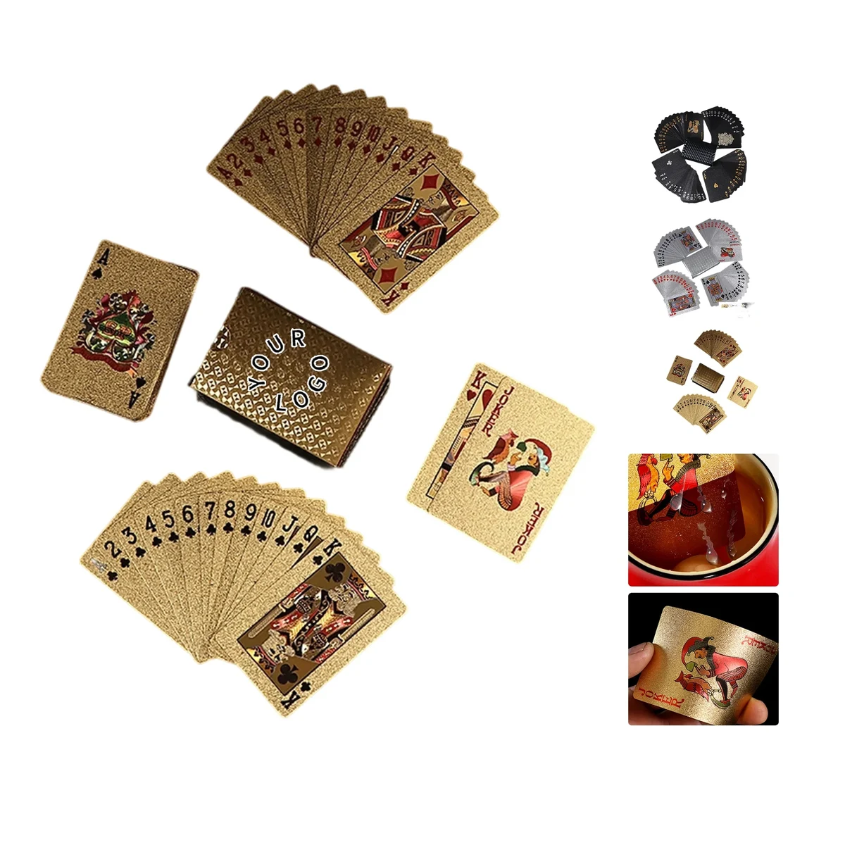 Luxury Gold Table Game Poker Cards 1