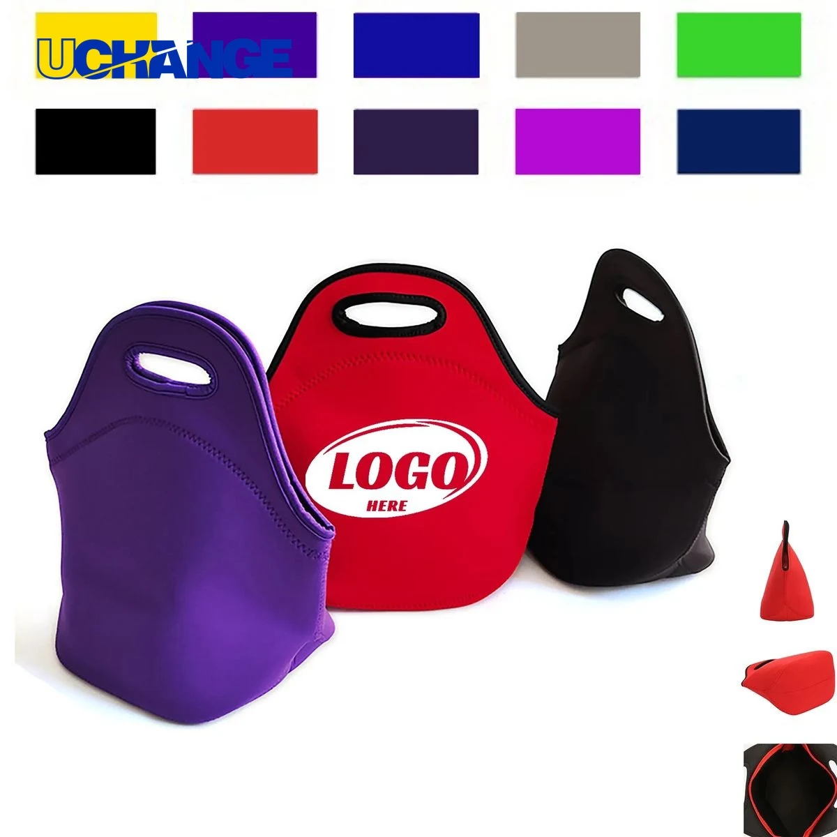 Zippered Neoprene Waterproof Lunch Tote 1