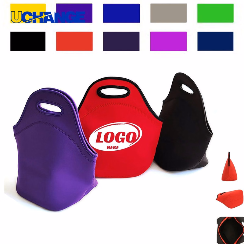 Zippered Neoprene Waterproof Lunch Tote