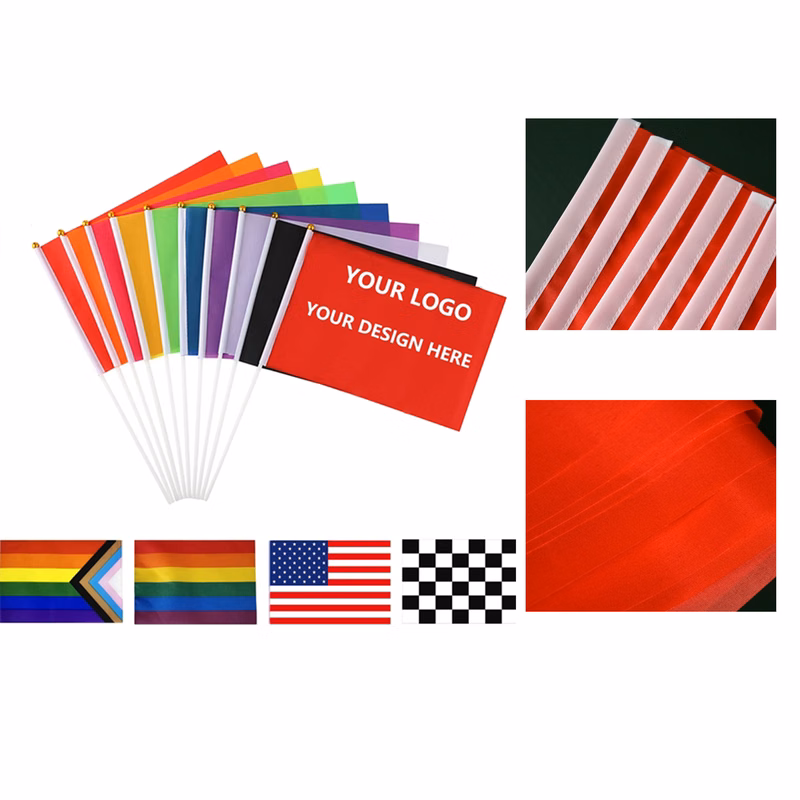 Expedited Full Color Custom Hand Held Stick Flag Service