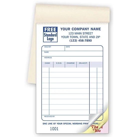 Sales Books, Classic, Small, With Special Wording 1