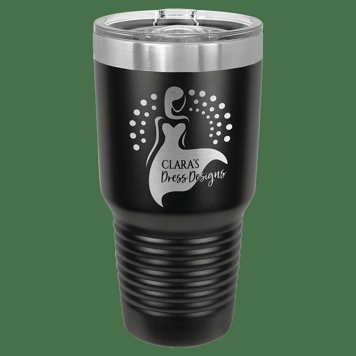 30 oz. Black Laser Engraved Polar Camel Ringneck Tumblers w/Slider Lid 1